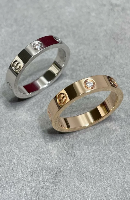[Lumina]LOVE RING 4MM 1 DIAMOND SILVER