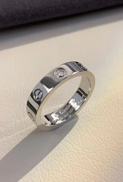 [Lumina]LOVE RING 4MM 1 DIAMOND SILVER
