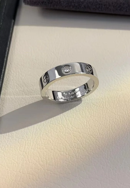 [Lumina]LOVE RING 4MM 1 DIAMOND SILVER