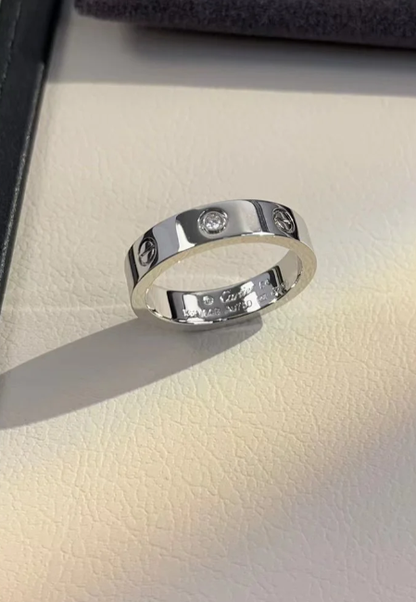 [Lumina]LOVE RING 4MM 1 DIAMOND SILVER