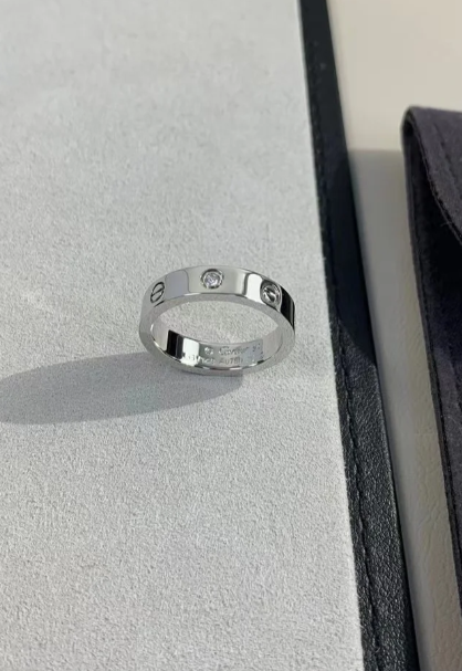 [Lumina]LOVE RING 4MM 1 DIAMOND SILVER