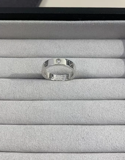 [Lumina]LOVE RING 4MM 1 DIAMOND SILVER