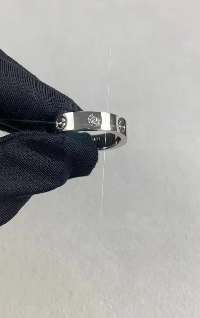 [Lumina]LOVE RING 4MM 1 DIAMOND SILVER