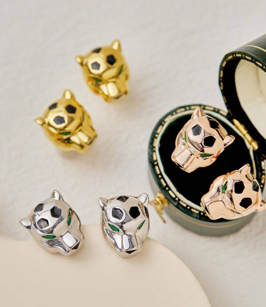 [?Lumina]CHRRTAH-PRINT STUD EARRINGS, THREE COLORS