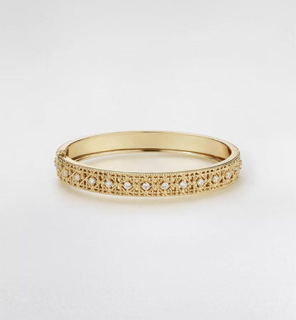 [?Lumina]2026 WOVEN-PATTERN BRACELET SET WITH FULL DIAMOND INLAY THREE-COLORS