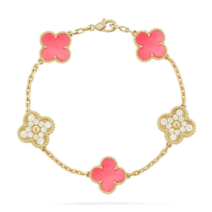 [Lumina] CLOVER 5 MOTIFS  PINK MOP BRACELET COLLECTION
