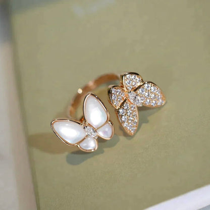 [Lumina]TWIN BUTTERFLY DIAMOND MOP RING