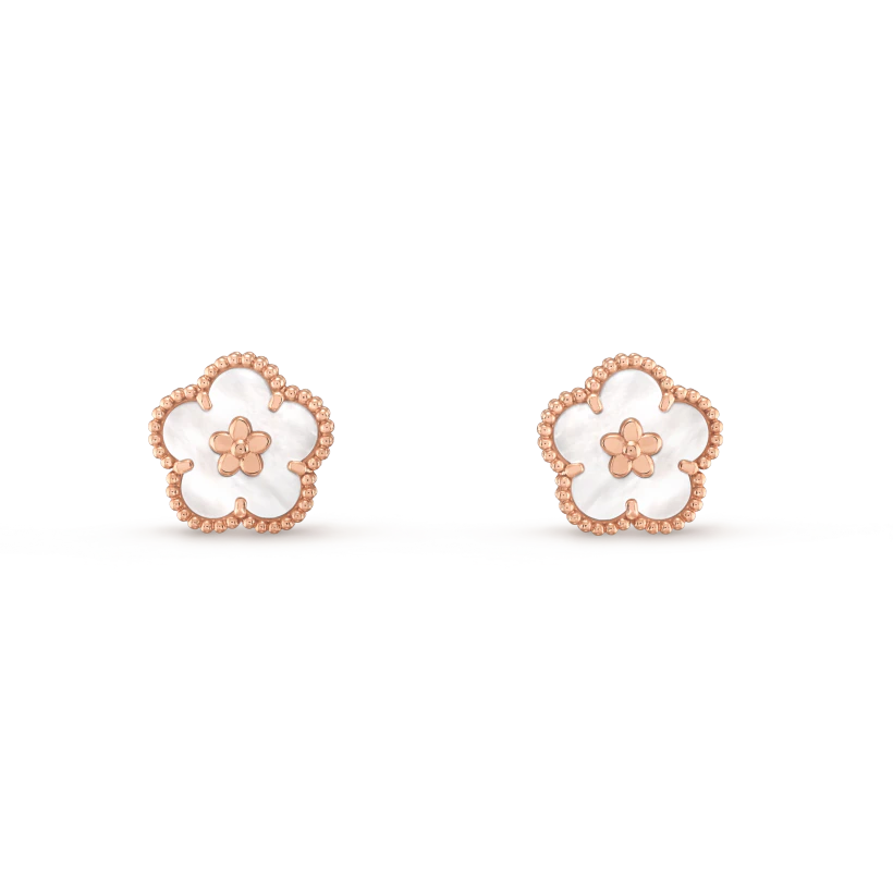 [Lumina]LUCKY PINK GOLD WHITE MOP EARRINGS