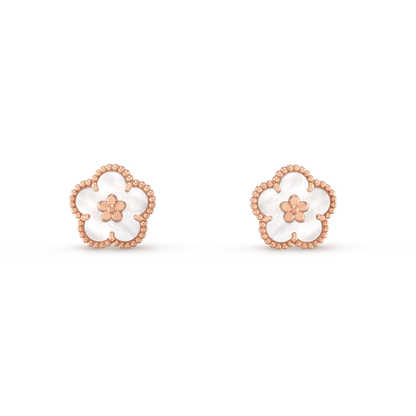 [Lumina]LUCKY PINK GOLD WHITE MOP EARRINGS
