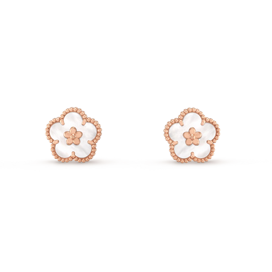 [Lumina]LUCKY PINK GOLD WHITE MOP EARRINGS