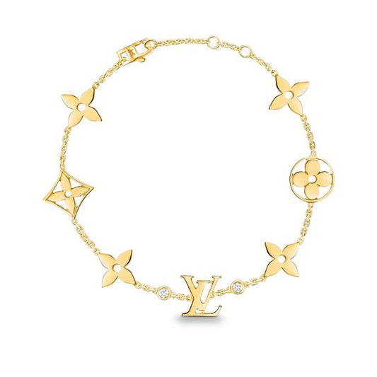 [Lumina]STAR AND SUN 7 MOTIFS GOLD BRACELET
