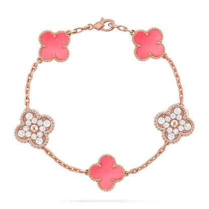 [Lumina] CLOVER 5 MOTIFS  PINK MOP BRACELET COLLECTION