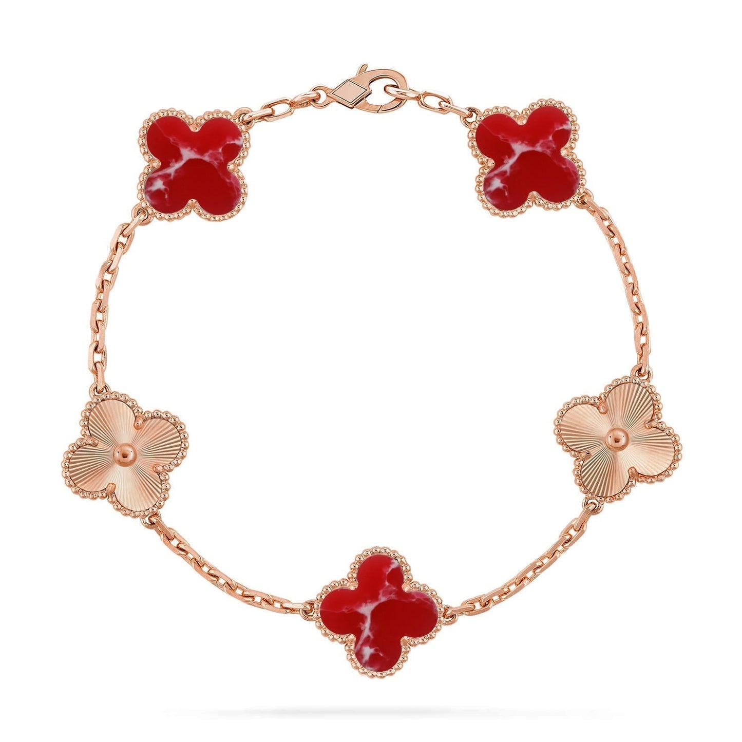 [Lumina]CLOVER 5 MOTIF RED PATTERN BRACELET COLLECTION