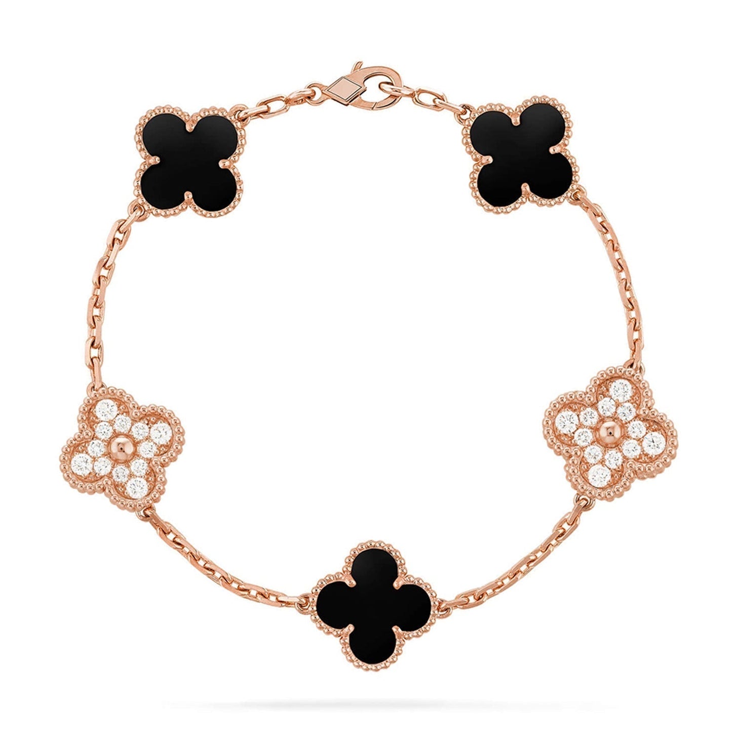 [Lumina] CLOVER 5 MOTIF ONYXS BRACELET COLLECTION