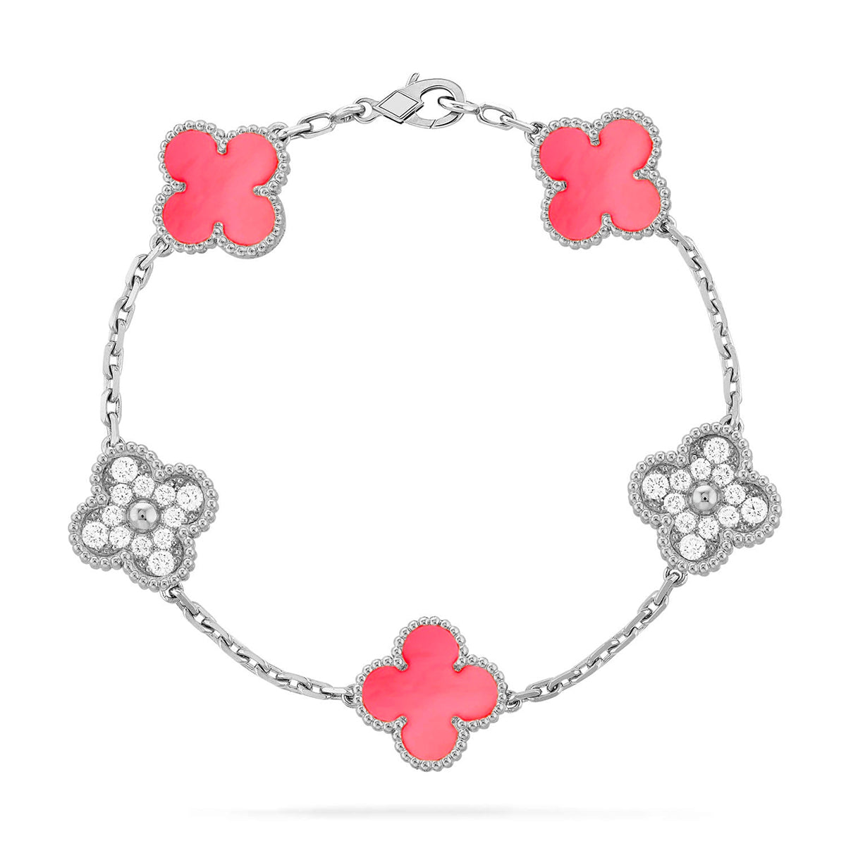 [Lumina] CLOVER 5 MOTIFS  PINK MOP BRACELET COLLECTION