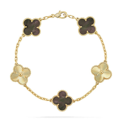 [Lumina] CLOVER 5 MOTIF GRAY MOP BRACELET COLLECTION