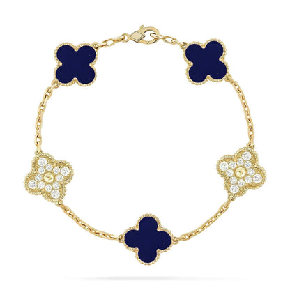 [Lumina]CLOVER 5 MOTIF LAPIS LAZULI BRACELET COLLECTION