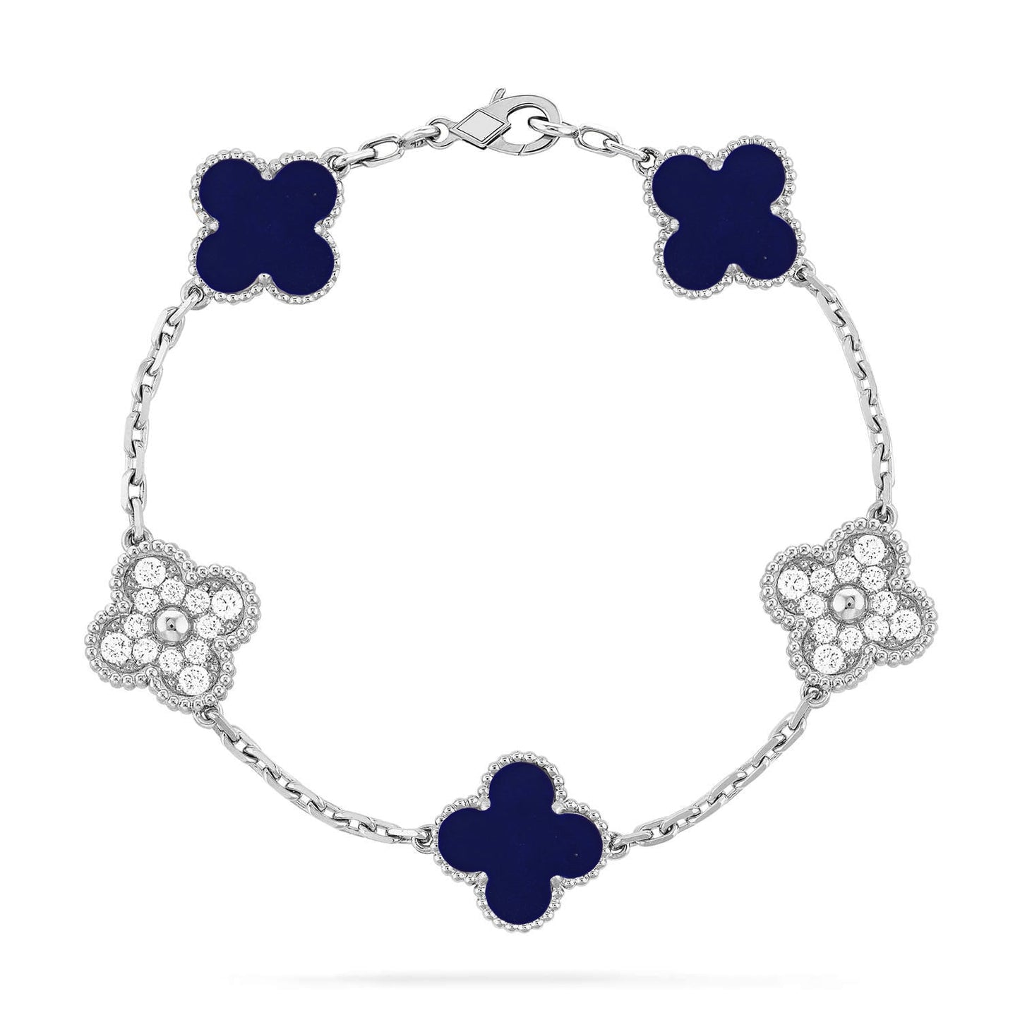 [Lumina]CLOVER 5 MOTIF LAPIS LAZULI BRACELET COLLECTION