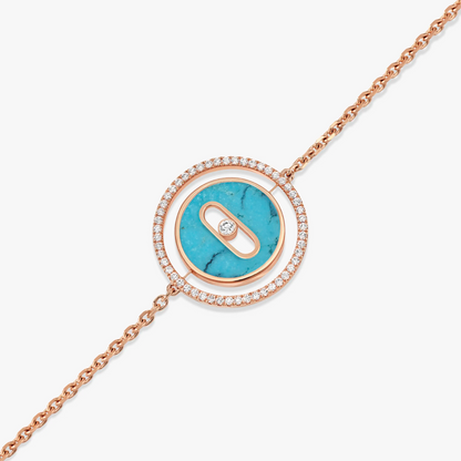[Lumina]Demo MOVE TURQUOISE PINK GOLD DIAMOND BRACELET