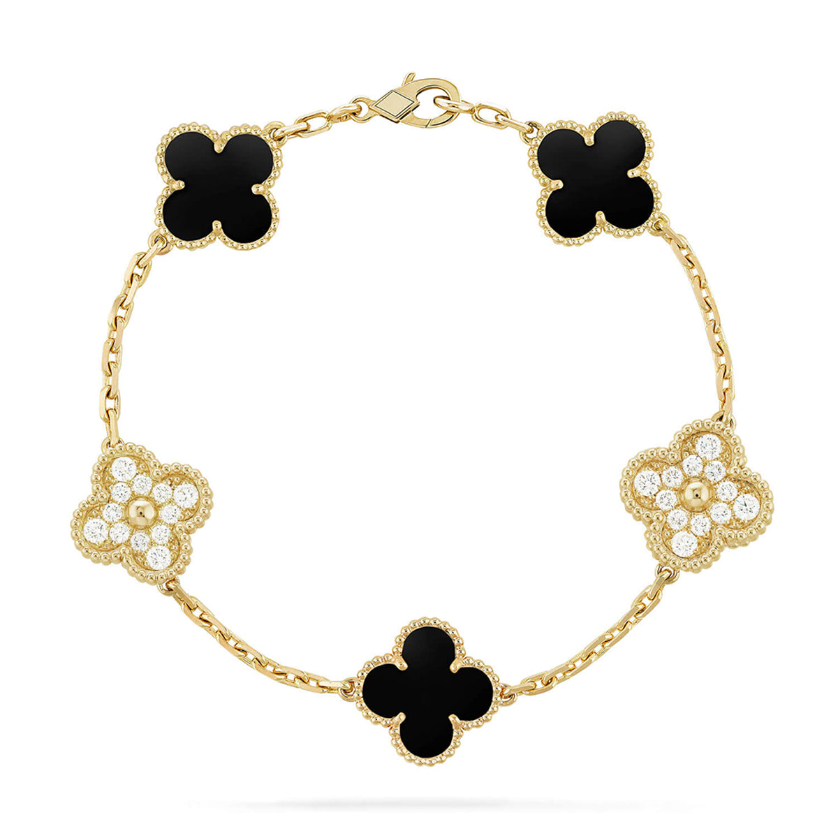 [Lumina] CLOVER 5 MOTIF ONYXS BRACELET COLLECTION