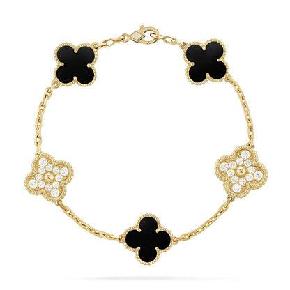 [Lumina] CLOVER 5 MOTIF ONYXS BRACELET COLLECTION