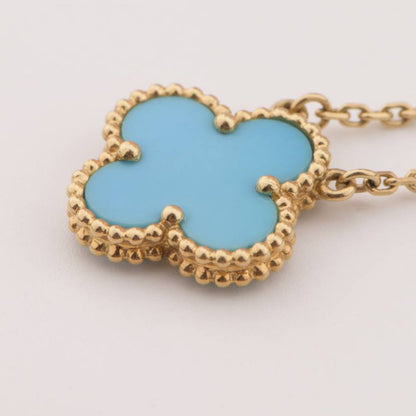[Lumina]CLOVER 15MM VINTAGE TURQUOISE NECKLACE