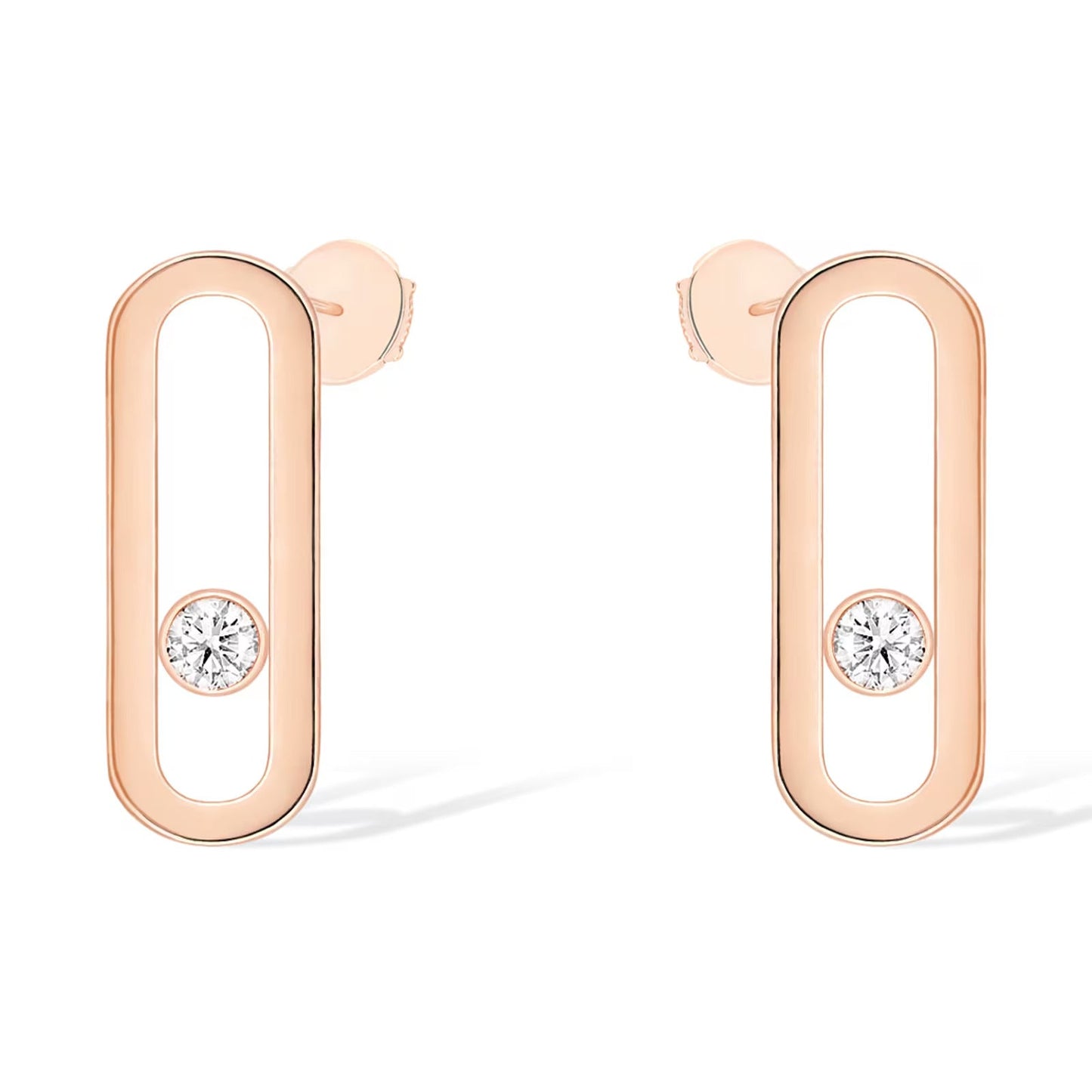 [Lumina]MOVE UNO SMALL 1 DIAMOND EARRINGS