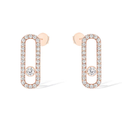 [Lumina]MOVE UNO STUD DIAMOND PAVED EARRINGS