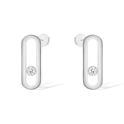 [Lumina]MOVE UNO SMALL 1 DIAMOND EARRINGS