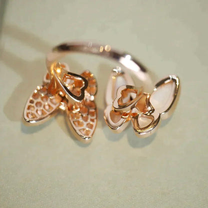 [Lumina]TWIN BUTTERFLY DIAMOND MOP RING