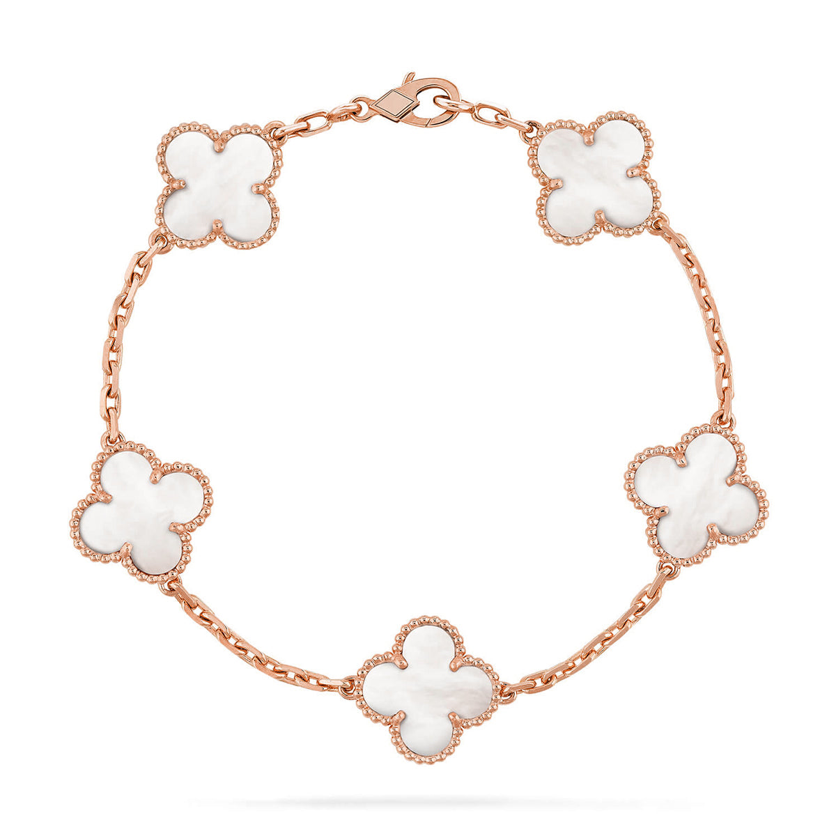 [Lumina]CLOVER WHITE PEARL MOP 5 MOTIF BRACELET COLLECTION