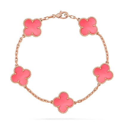 [Lumina] CLOVER 5 MOTIFS  PINK MOP BRACELET COLLECTION