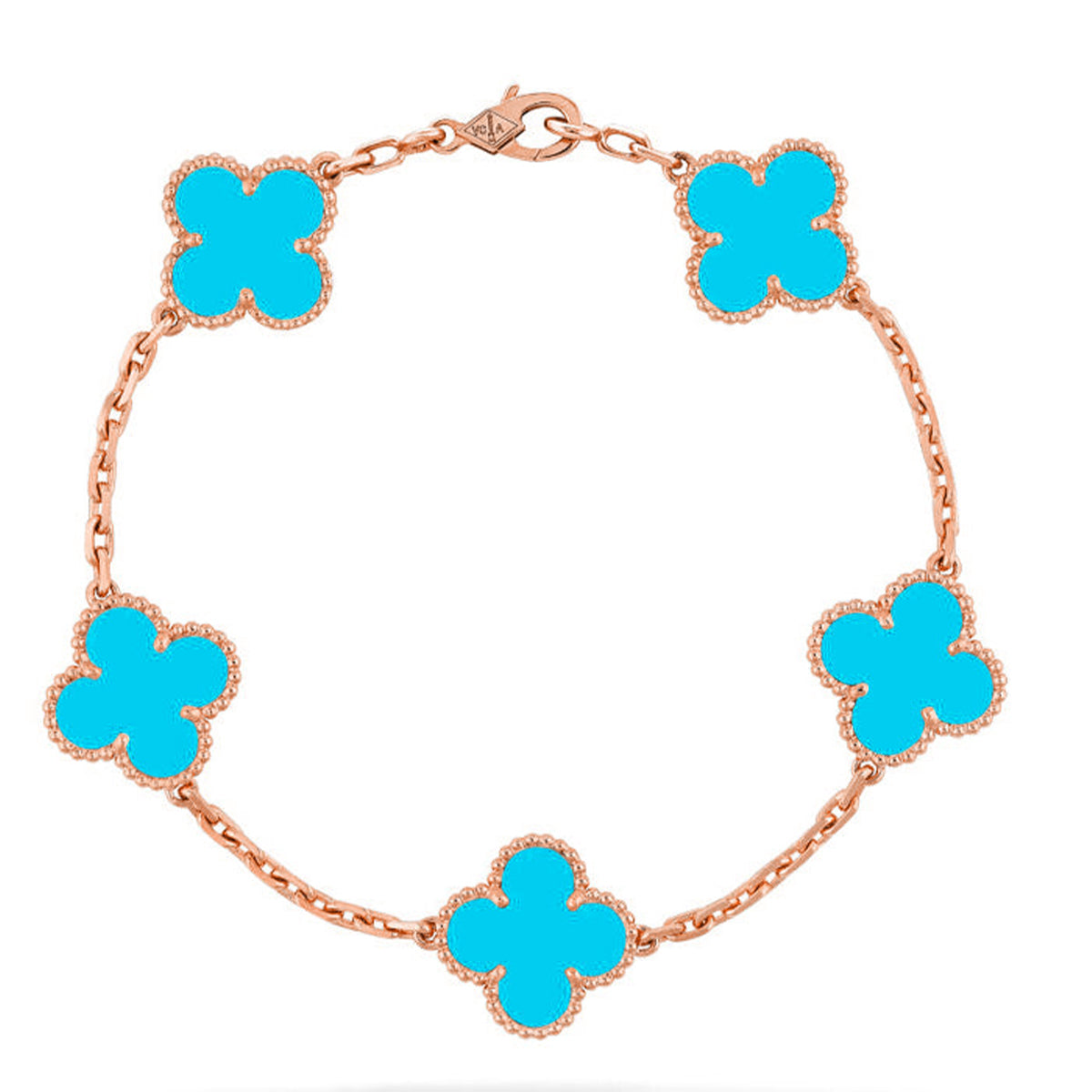[Lumina] CLOVER 5 MOTIF TURQUOISE BRACELET COLLECTION