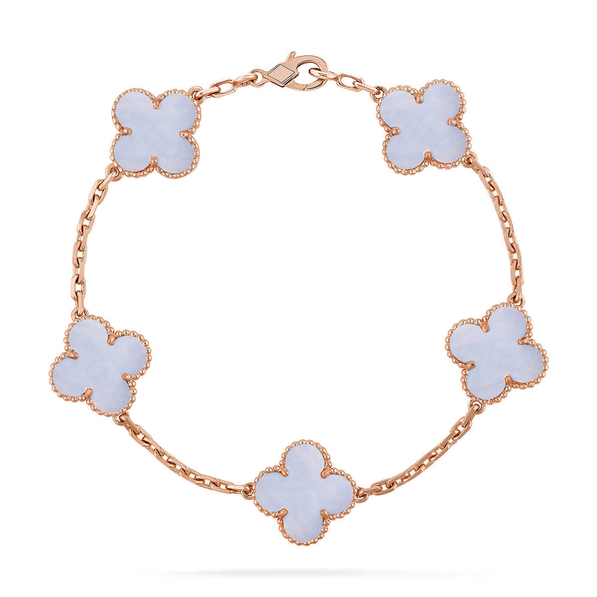 [Lumina] CLOVER 5 MOTIF PURPLE CHALCEDONY BRACELET COLLECTION