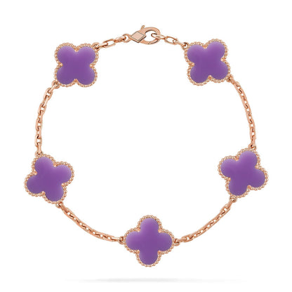 [Lumina]CLOVER 5 MOTIF LIGHT PURPLE BRACELET COLLECTION