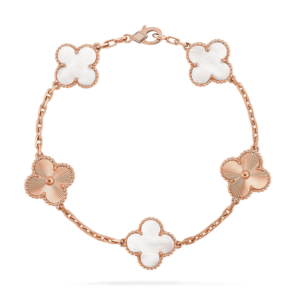 [Lumina]CLOVER WHITE PEARL MOP 5 MOTIF BRACELET COLLECTION