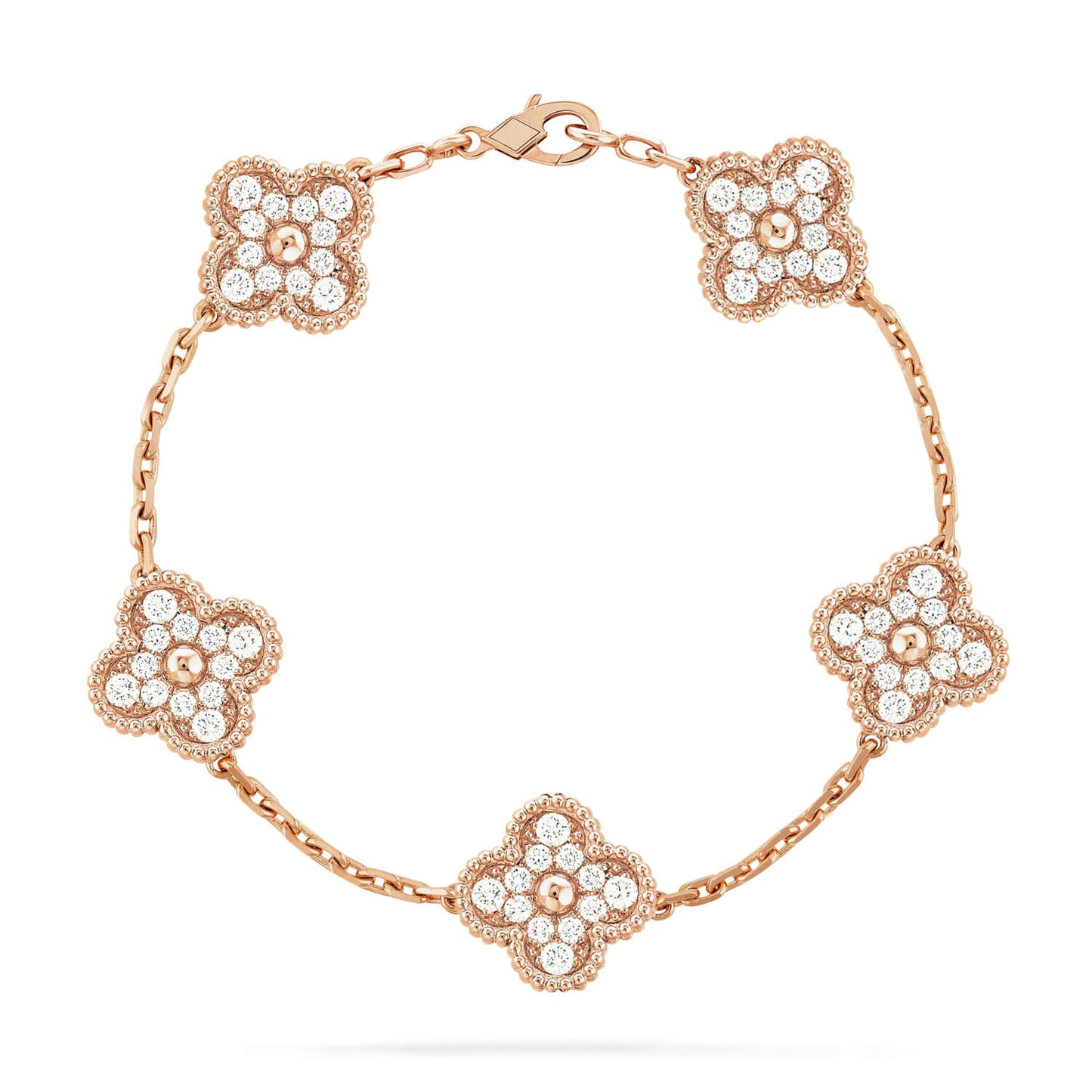 [Lumina] CLOVER 5 MOTIF FULL DIAMOND BRACELET COLLECTION