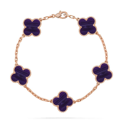 [Lumina]CLOVER 5 MOTIF PURPLE STRIPES BRACELET COLLECTION