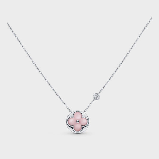 [Lumina]SUN MOTIF PINK MOP SILVER BRACELET