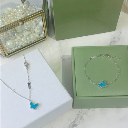 [Lumina]BUTTERFLY TURQUOISE BUTTERFLY BRACELET SILVER