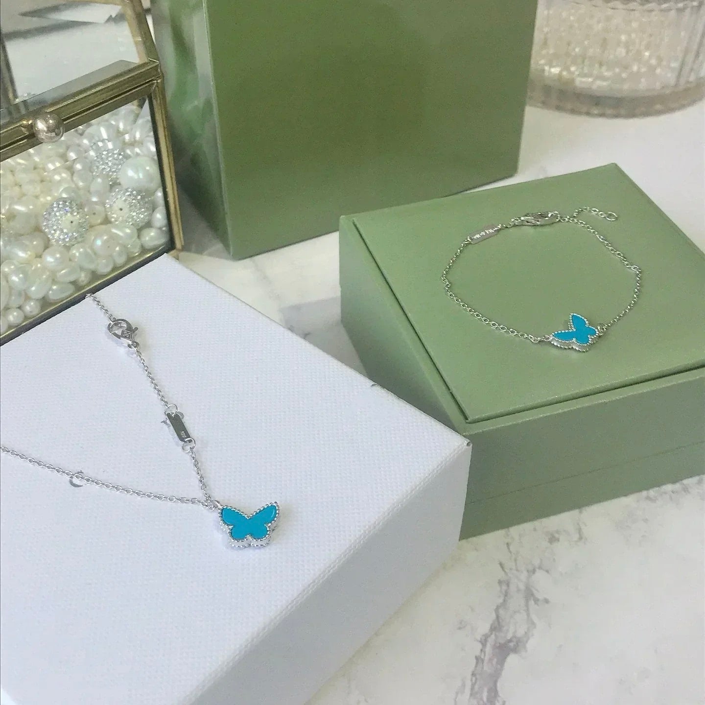 [Lumina]BUTTERFLY TURQUOISE BUTTERFLY BRACELET SILVER