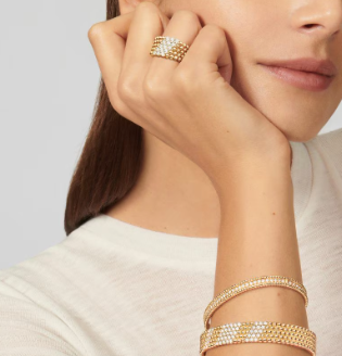 [Lumina]Five-row diamond ring