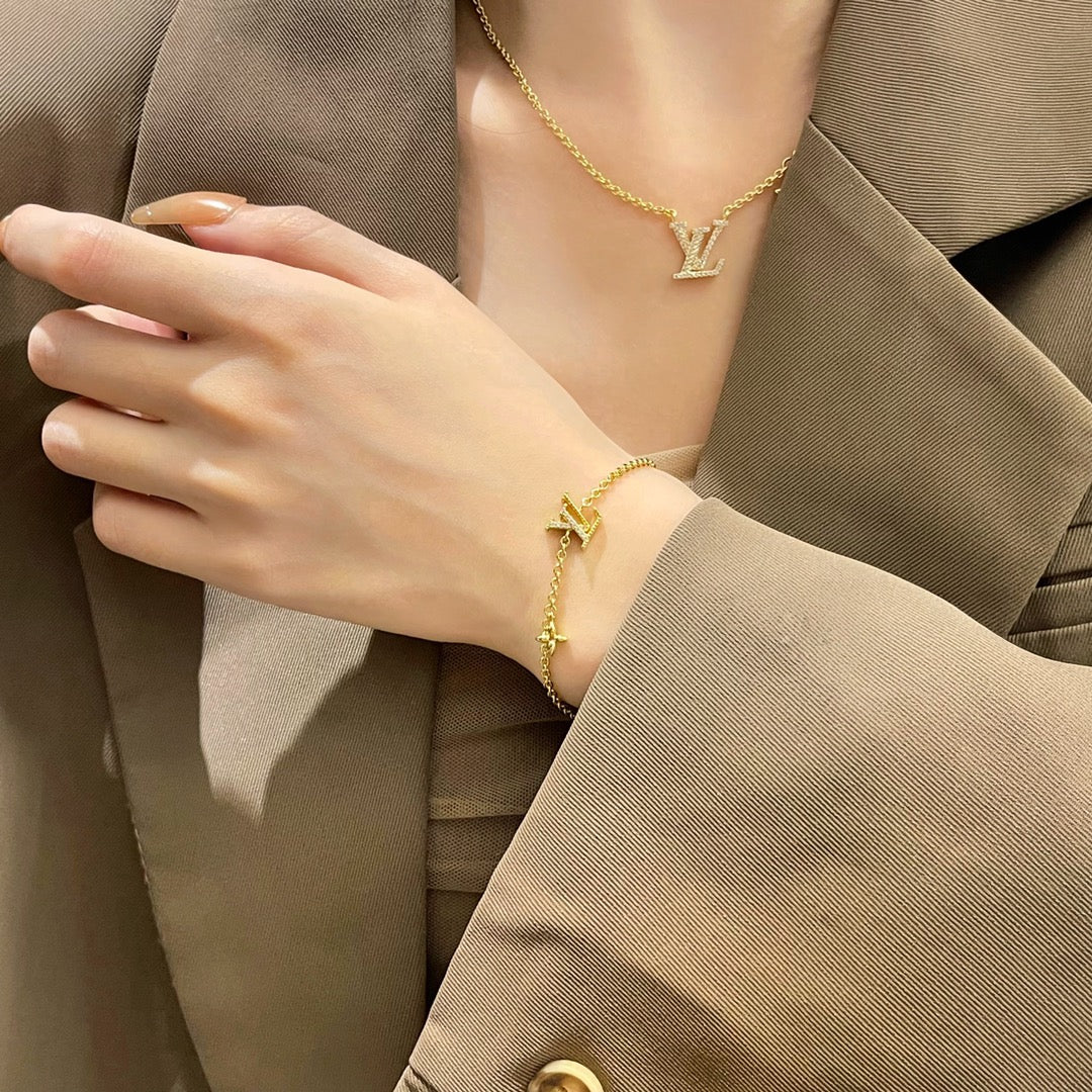 [Lumina]LOGO STAR MOTIF GOLD BRACELET