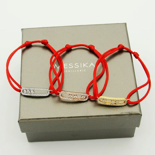 [Lumina]Messika Care(s) pink cord pavé bracelet