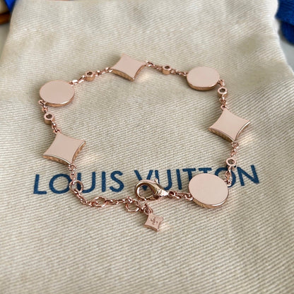 [Lumina]SIX FLOWERS PINK GOLD DIAMOND BRACELET