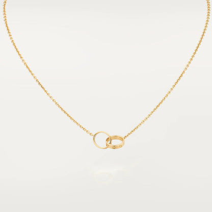 [Lumina]LOVE NECKLACE DOUBLE RING GOLD