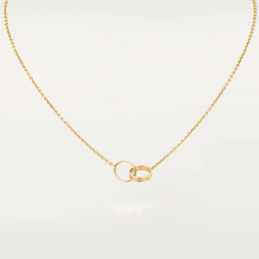 [Lumina]LOVE NECKLACE DOUBLE RING GOLD