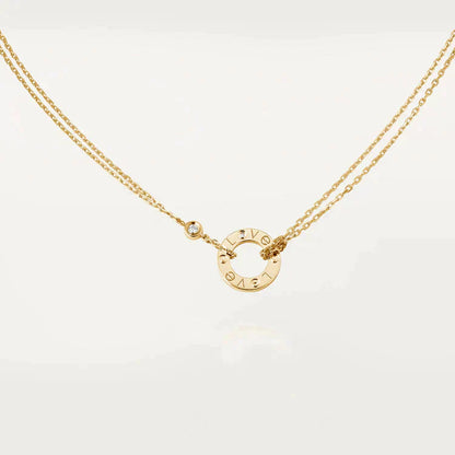 [Lumina]LOVE NECKLACE 16MM 2 DIAMONDS