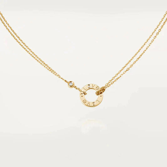 [Lumina]LOVE NECKLACE 16MM 2 DIAMONDS