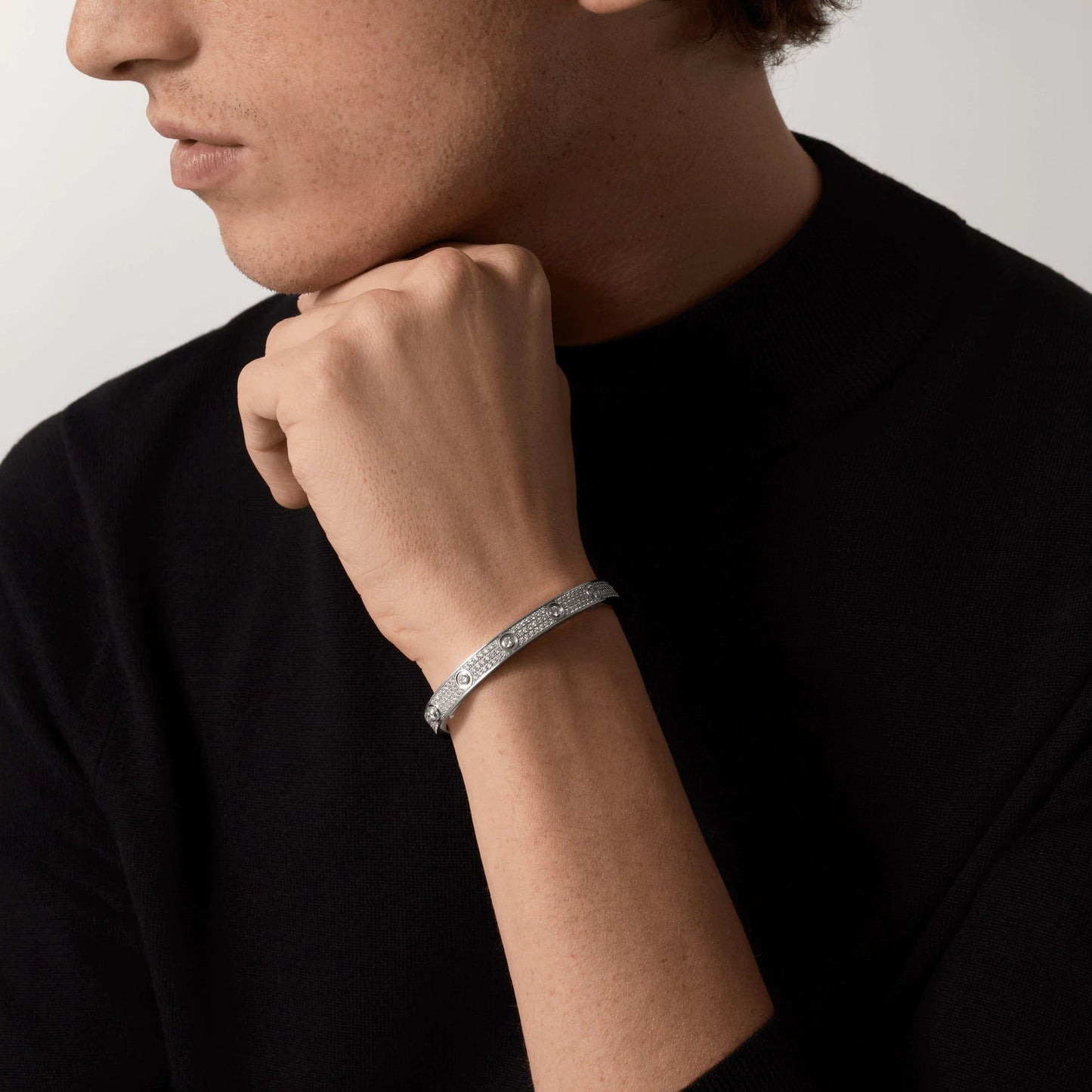 [Lumina]LOVE BRACELET 6.1MM DIAMOND-PAVED 10 BIG DIAMONDS